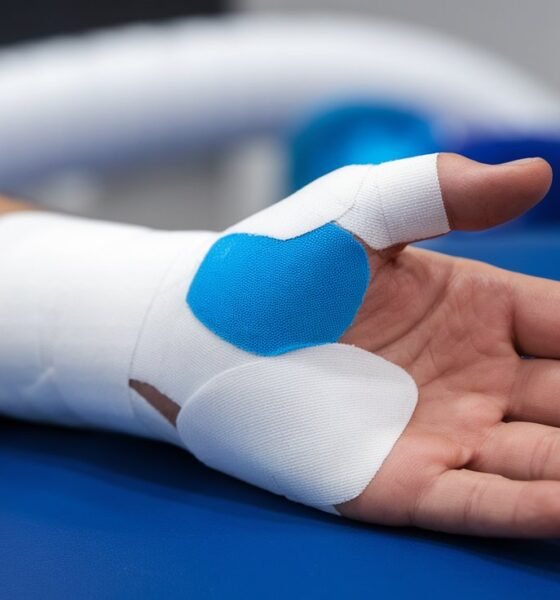 Wrist strapping KT Tape