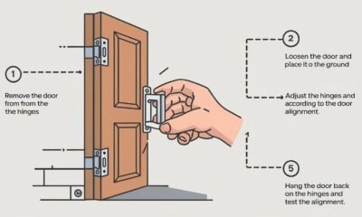 how to adjust door hinges