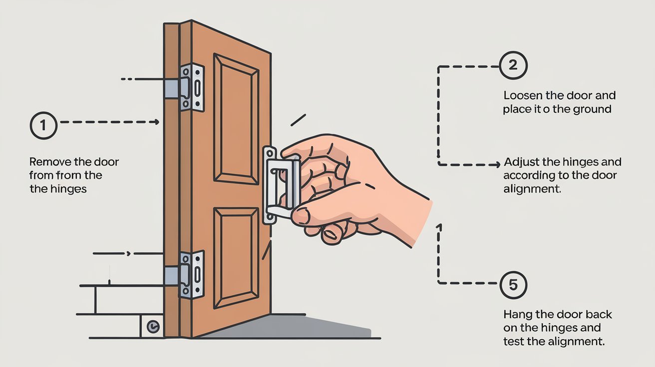 how to adjust door hinges